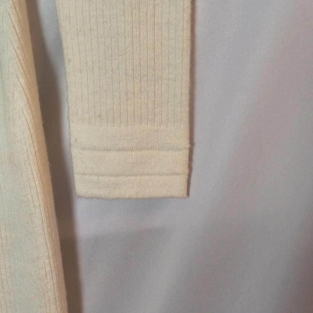 SHEIN Cream Long Sleeve Button Knit Dress Size M - Picture 8 of 9